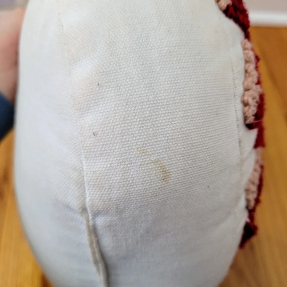 Shabby‎ Chic Heart Shaped Embroidered Throw Pillow Floral Embellished *read*